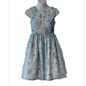 NWT Pippa & Julie Pastel Blue Floral Special Ocassion Dress